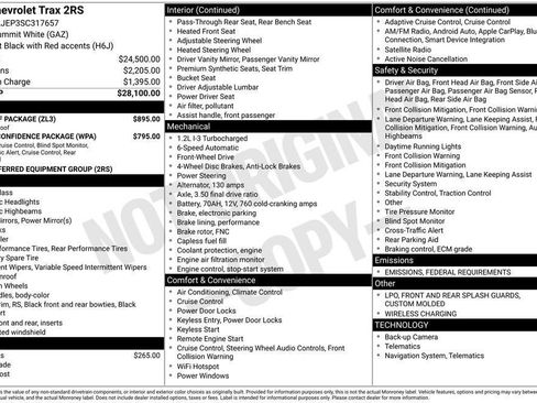 New 2025 Chevrolet Trax RS w/ Sunroof Package image 26