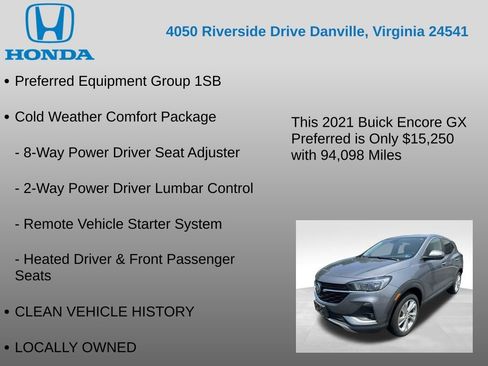 Used 2021 Buick Encore GX Preferred w/ Cold Weather Comfort Package AWD/4WD image 7