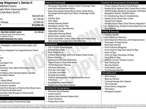 Used 2024 Jeep Wagoneer L Series II w/ Flexible Seating Group RWD image 17