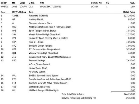 New 2026 Porsche Panamera 4 E-Hybrid image 6