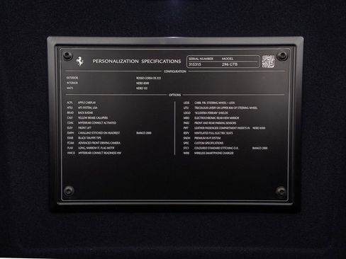 Certified 2025 Ferrari 296 GTB RWD image 42