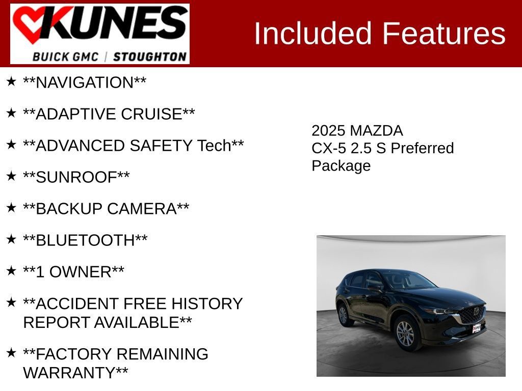 Used 2025 MAZDA CX-5 AWD 2.5 S w/ Preferred Package image 2