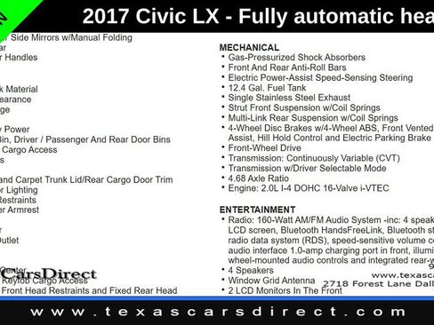 Used 2017 Honda Civic LX image 8