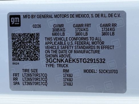 New 2026 Chevrolet Silverado 1500 W/T w/ WT Safety Package AWD/4WD image 23
