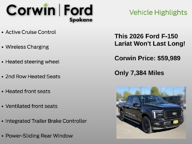 Used 2026 Ford F150 Lariat w/ Equipment Group 502A High AWD/4WD image 13