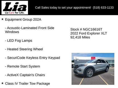 Used 2022 Ford Explorer XLT w/ Equipment Group 202A AWD/4WD image 6