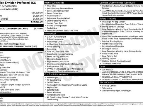 Used 2021 Buick Envision Preferred image 30