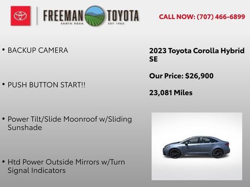Used 2023 Toyota Corolla SE w/ SE Package FWD image 9