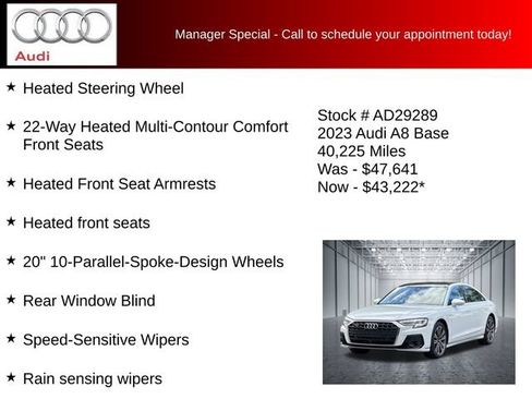 Used 2023 Audi A8 L 3.0T w/ Comfort Plus Package AWD/4WD image 15