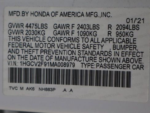 Used 2021 Honda Accord Touring image 49
