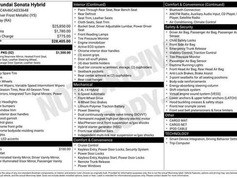 Used 2012 Hyundai Sonata Hybrid w/ Leather Pkg image 19