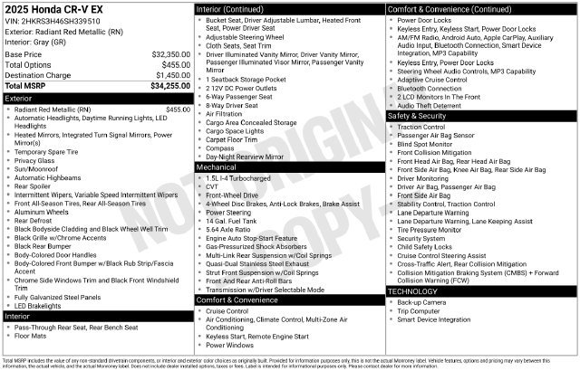 Used 2025 Honda CR-V EX image 45