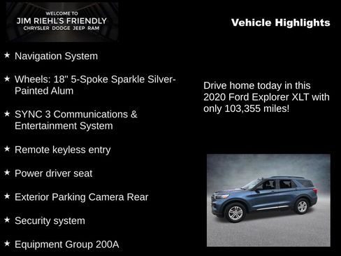 Used 2020 Ford Explorer XLT w/ Comfort Package AWD/4WD image 5