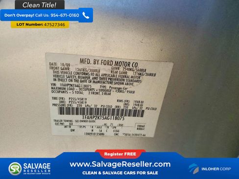 Used 2010 Ford Taurus SHO AWD/4WD image 16