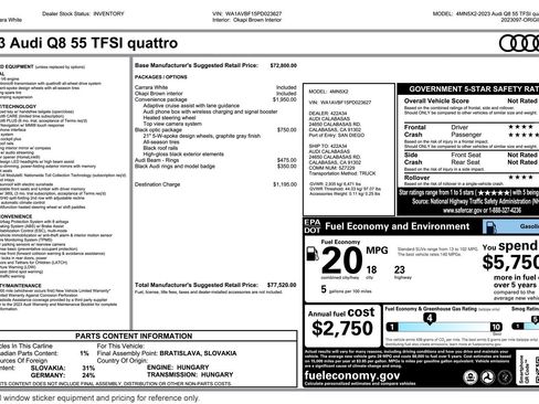 Used 2023 Audi Q8 Premium w/ Convenience Package image 2