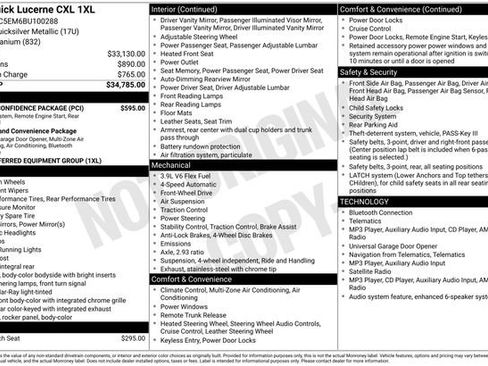 Used 2011 Buick Lucerne CXL w/ Driver Confidence Package FWD image 25