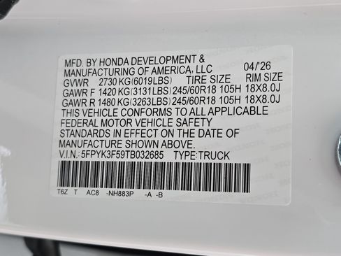 New 2026 Honda Ridgeline RTL image 35