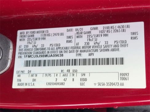 Used 2021 Ford Escape Titanium w/ Titanium Elite Package image 36