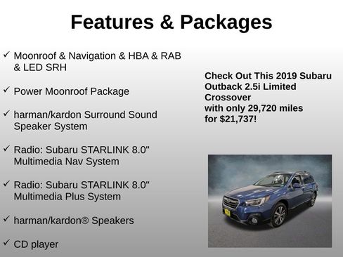 Used 2019 Subaru Outback 2.5i Limited AWD/4WD image 8