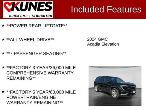Used 2024 GMC Acadia Elevation AWD/4WD image 3