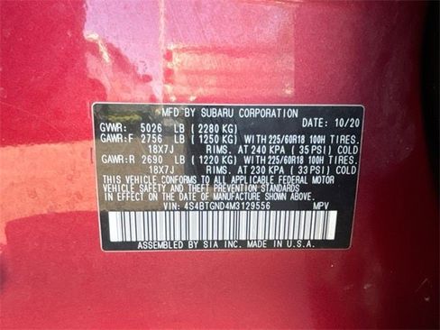 Used 2021 Subaru Outback Limited XT w/ Popular Package #2 image 84