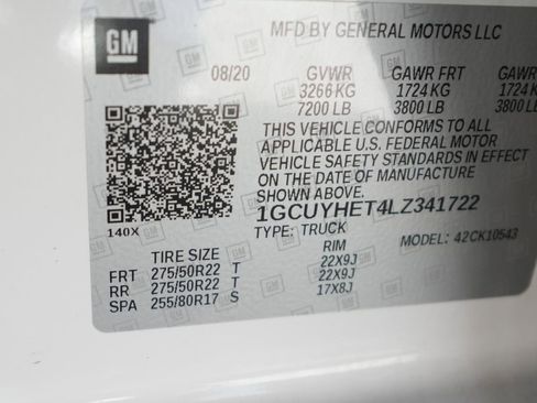 Used 2020 Chevrolet Silverado 1500 High Country w/ Technology Package image 50