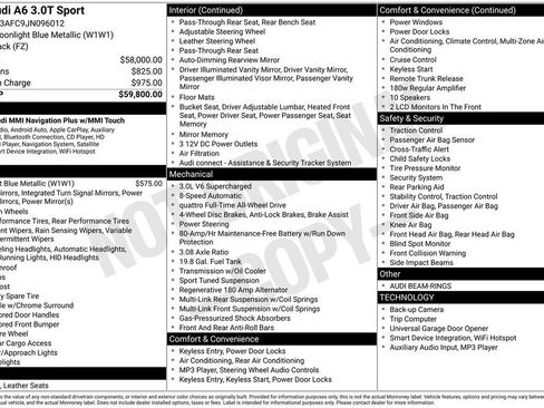 Used 2018 Audi A6 3.0T Sport image 70