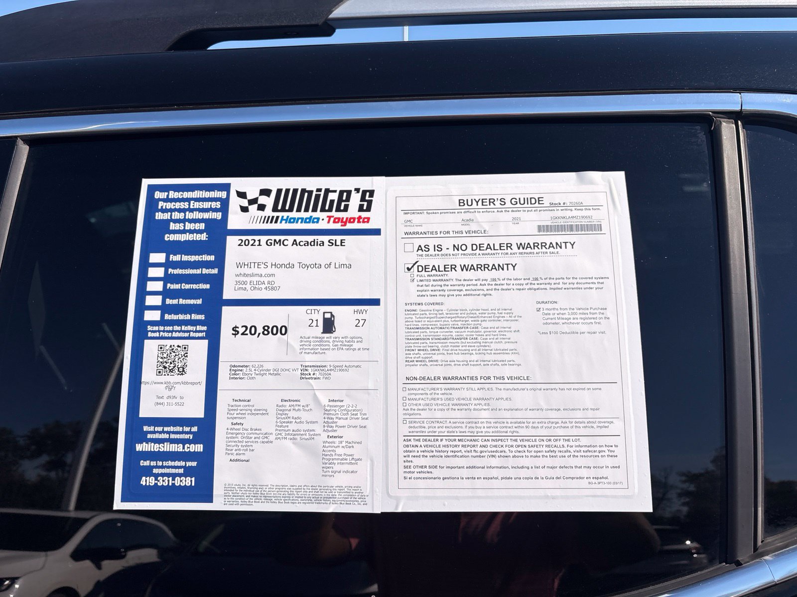 Used 2021 GMC Acadia SLE w/ Driver Convenience Package FWD image 14