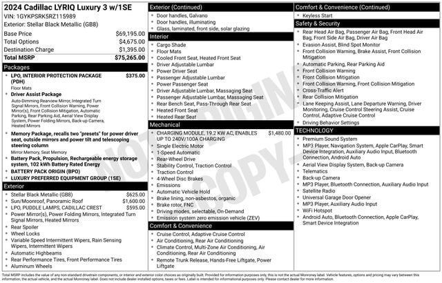 Certified 2024 Cadillac Lyriq Luxury RWD image 34