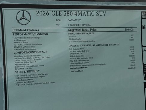 New 2026 Mercedes-Benz GLE 580 4MATIC image 24