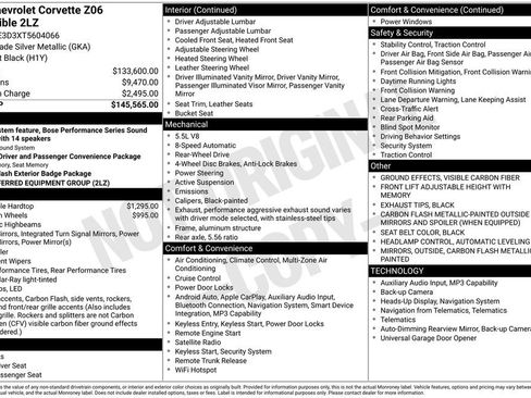 New 2026 Chevrolet Corvette Z06 RWD image 3