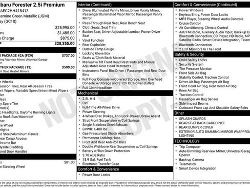 Used 2017 Subaru Forester 2.5i Premium w/ Popular Package #2A image 6