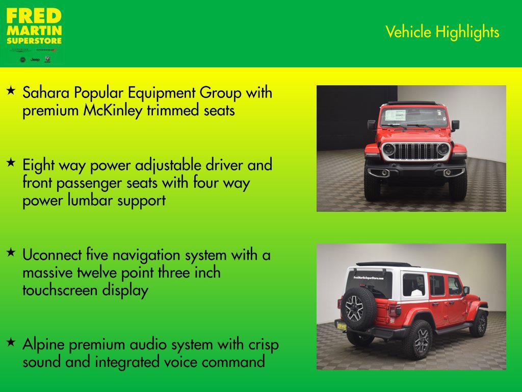 New 2026 Jeep Wrangler Unlimited Sahara w/ Whitecap Package AWD/4WD image 14