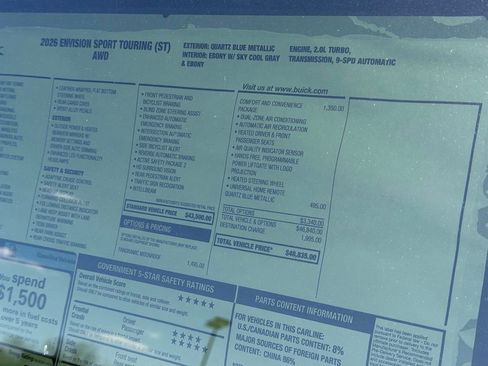 New 2026 Buick Envision Sport Touring image 16