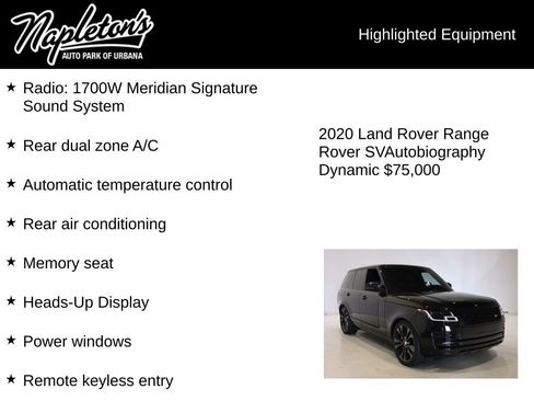 Used 2020 Land Rover Range Rover SV Autobiography Dynamic AWD/4WD image 15