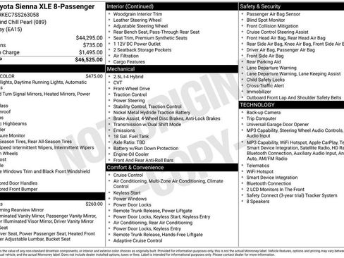 Used 2025 Toyota Sienna XLE FWD image 24