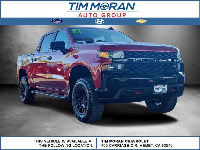Used 2021 Chevrolet Silverado 1500 Custom Trail Boss w/ LPO, Dark Essentials Package AWD/4WD image 1