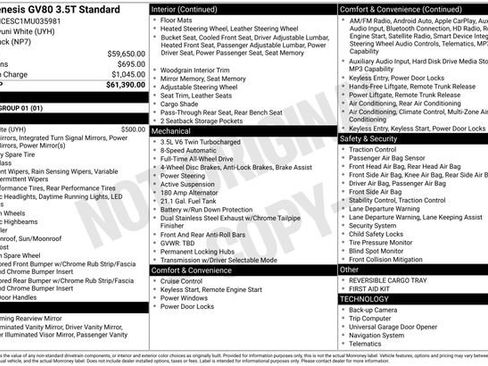 Used 2021 Genesis GV80 3.5T image 42