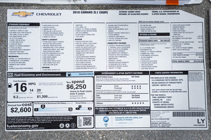 Used 2018 Chevrolet Camaro ZL1 RWD image 29