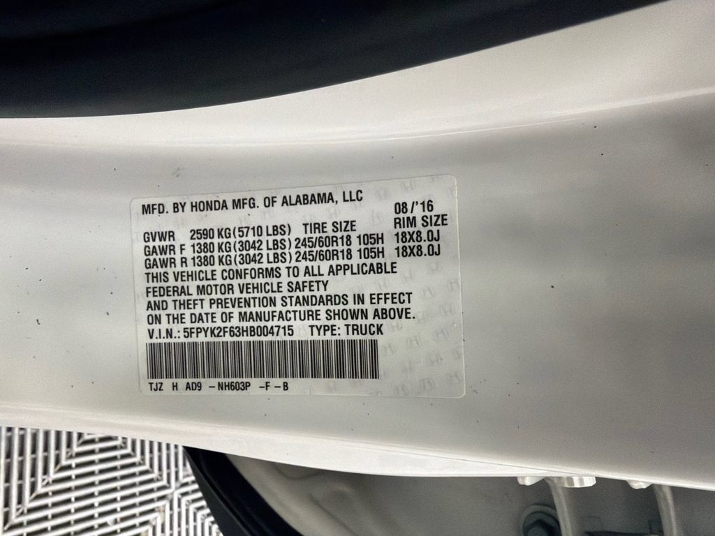 Used 2017 Honda Ridgeline RTL-T image 32
