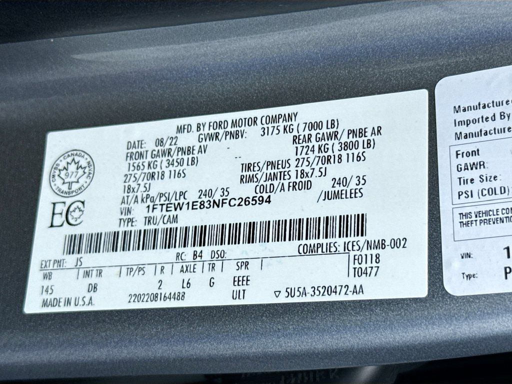 Used 2022 Ford F150 Tremor AWD/4WD image 33