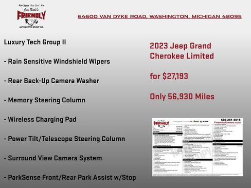 Used 2023 Jeep Grand Cherokee Limited w/ Luxury Tech Group II AWD/4WD image 4