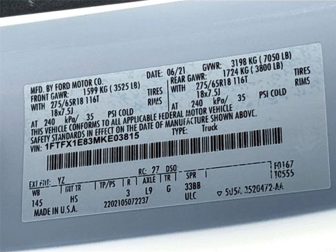 Used 2021 Ford F150 Lariat w/ Equipment Group 502A High image 35