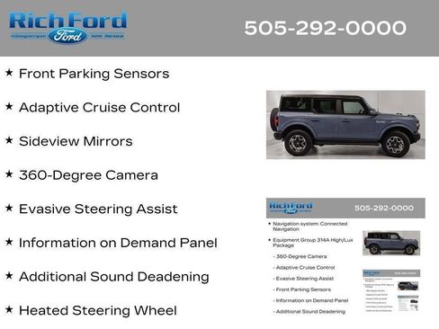 Certified 2024 Ford Bronco Outer Banks AWD/4WD image 60