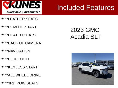 Used 2023 GMC Acadia SLT AWD/4WD image 2