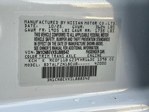 New 2025 Nissan Versa SV w/ Trunk Package image 22