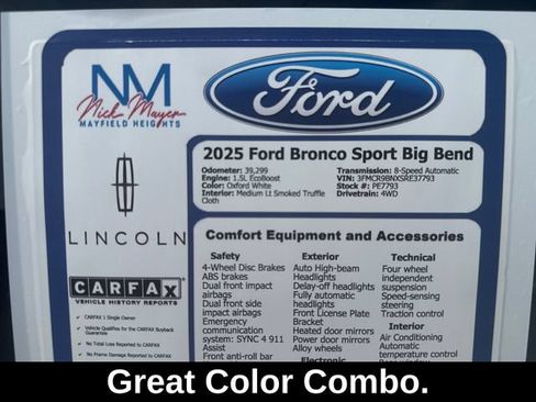 Used 2025 Ford Bronco Sport Big Bend AWD/4WD image 30