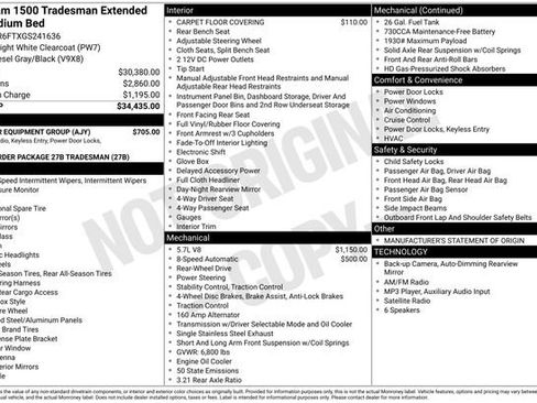 Used 2016 RAM 1500 Tradesman w/ Popular Equipment Group RWD image 2