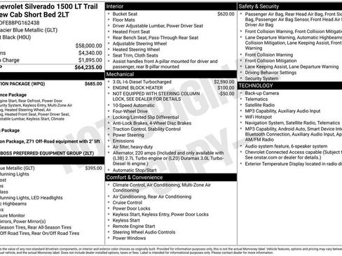 Certified 2023 Chevrolet Silverado 1500 LT Trail Boss w/ Protection Package AWD/4WD image 2