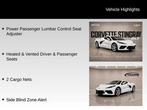 Used 2025 Chevrolet Corvette Stingray Preferred Cpe w/ Battery Protection Package RWD image 20